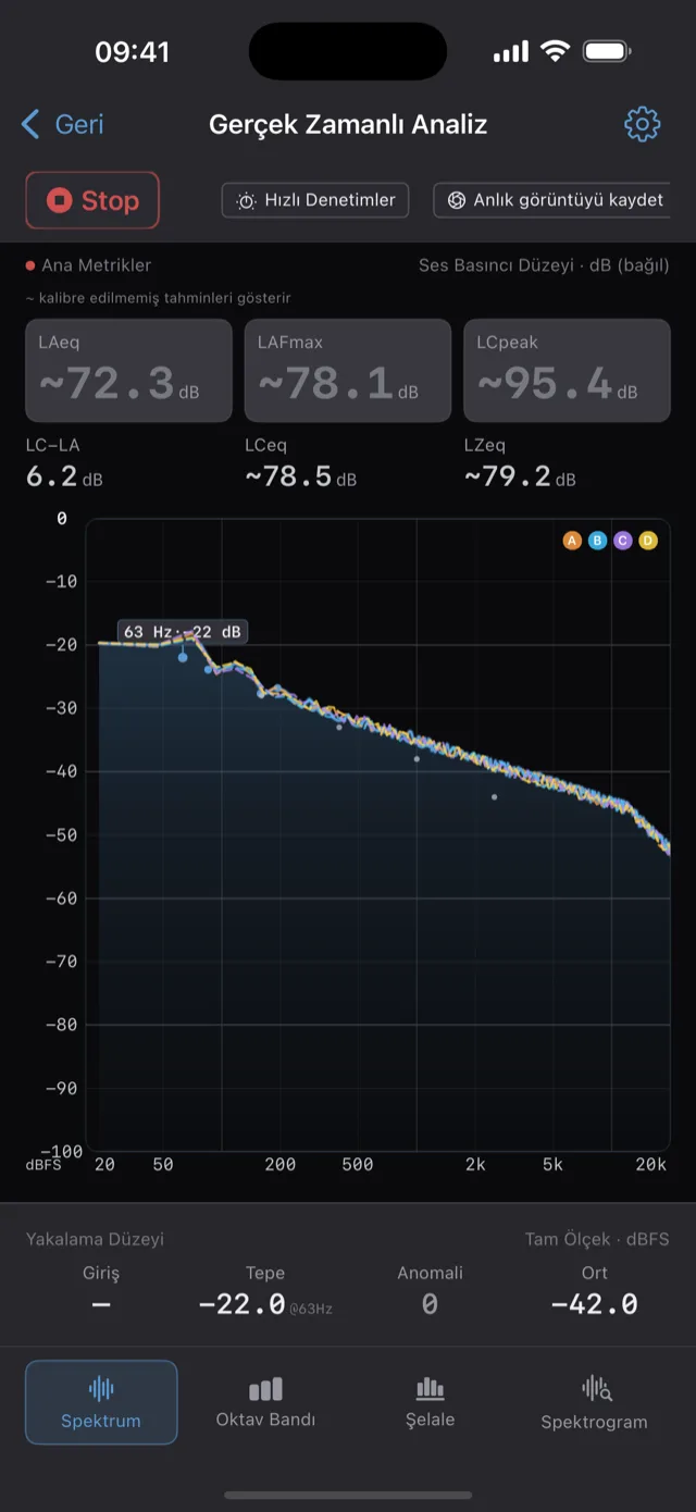 Real-time analyzer